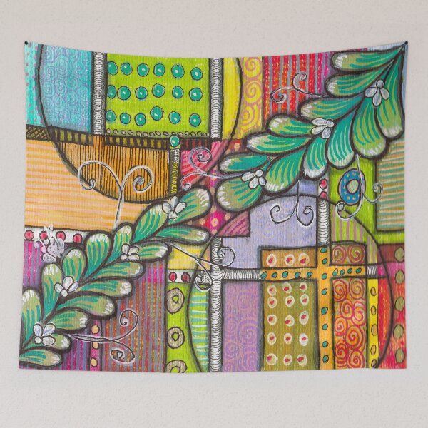 Item preview, Boho Colorful Doodle Pattern  designed and sold by ColorWander.