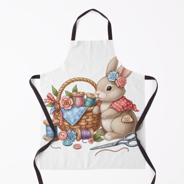 Item preview, Sewing Basket Bunny Gift designed and sold by pumsquare.