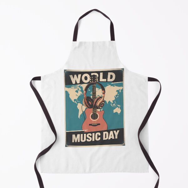 Item preview, Retro Headphones and Guitar - World Music Day designed and sold by Art-Arcade6.
