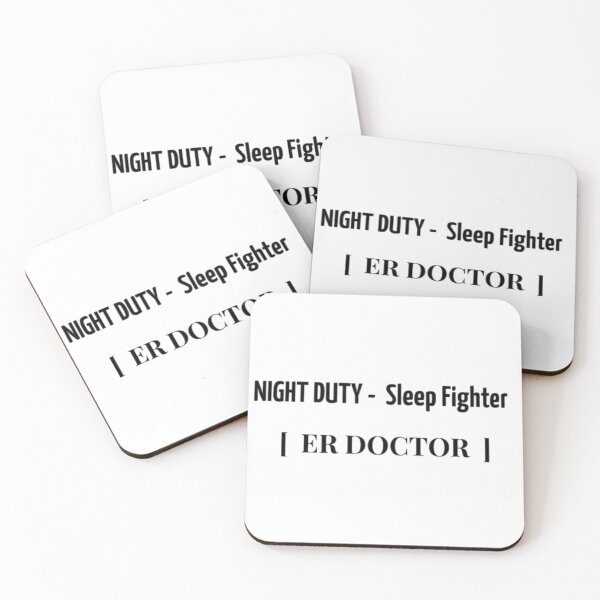 Item preview, Night Duty Sleep Fighter ER Doctor T-Shirt | Medical Night Shift Humor Tee designed and sold by OffScripted.