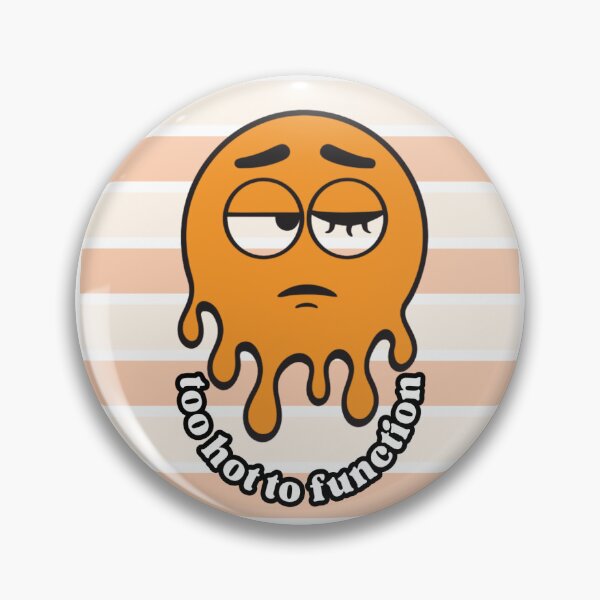 Item preview, Too Hot to Function Funny Summer Meme Melting Face Sticker designed and sold by Venicia1.