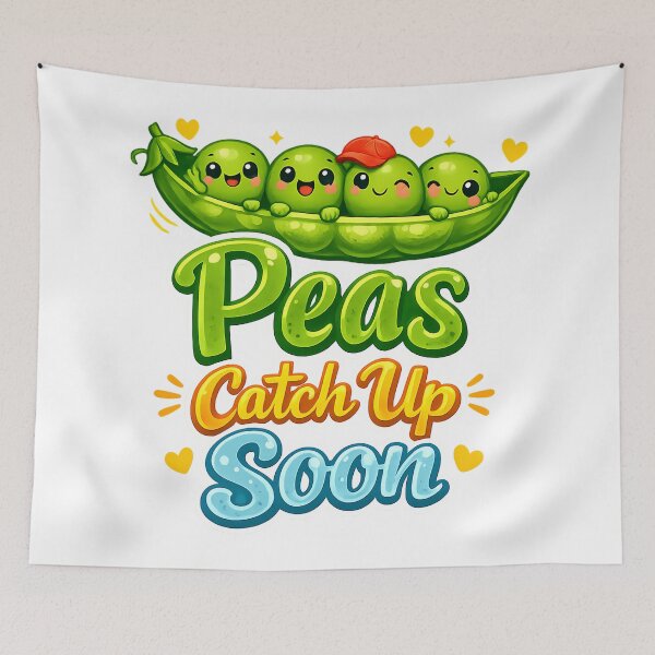 Item preview, Peas Catch Up Soon – Cute Funny Pea Pun Design designed and sold by RvinJo8.