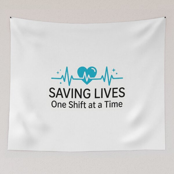 Item preview, Saving Lives One Shift at a Time Nurse designed and sold by NurseMood.