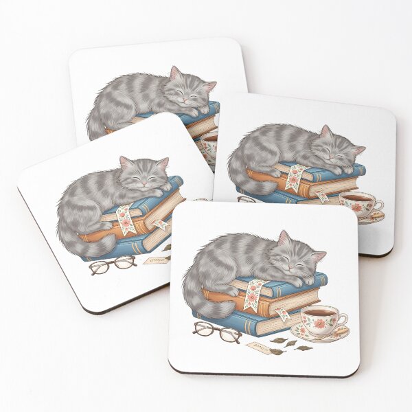 Item preview, Book Club Cat Bookmark Gift designed and sold by pumsquare.