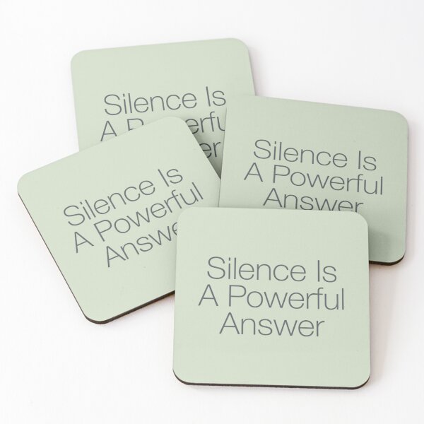 Item preview, Silence Is A Powerful Answer Minimalist Wisdom Quote designed and sold by AlanyaArtX.