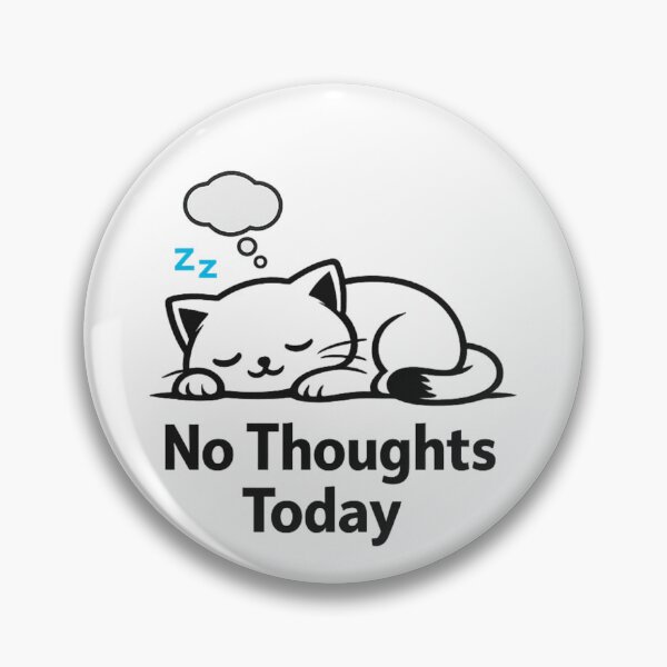 Item preview, No Thoughts Today Cat Essential T-Shirt designed and sold by SoftSproutstu.