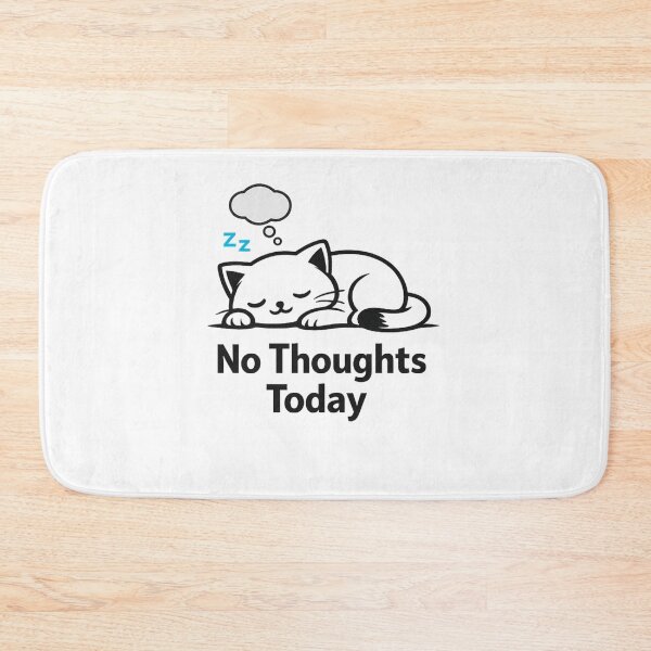 Item preview, No Thoughts Today Cat Essential T-Shirt designed and sold by SoftSproutstu.