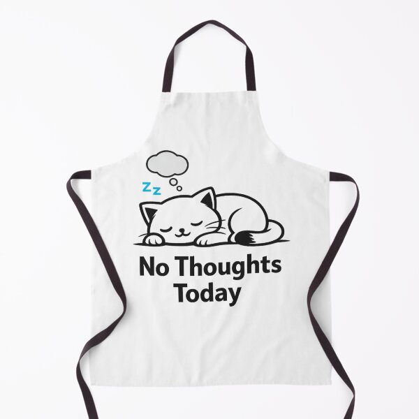 Item preview, No Thoughts Today Cat Essential T-Shirt designed and sold by SoftSproutstu.