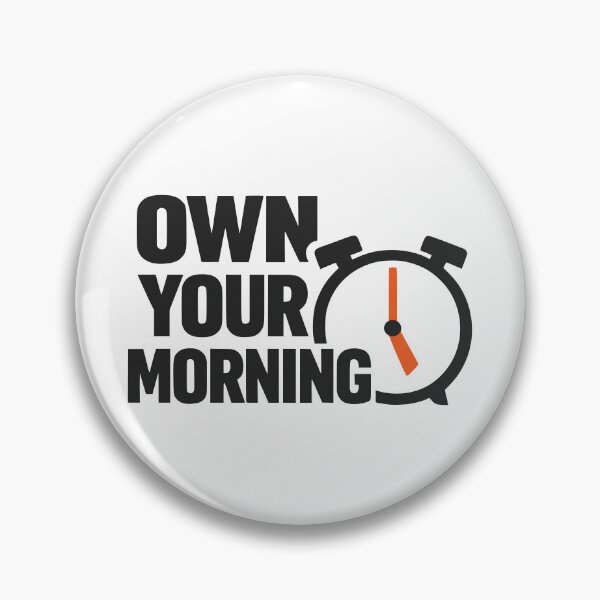 Item preview, Minimalist Own Your Morning Typography Alarm Clock Art designed and sold by FunFitLife Studio.