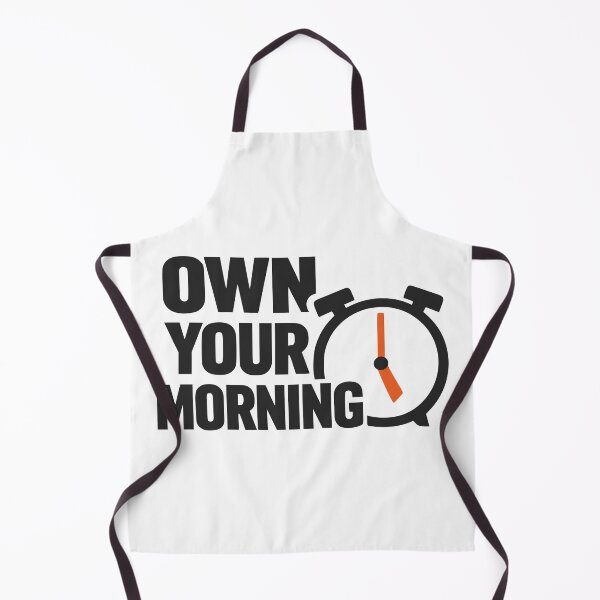 Item preview, Minimalist Own Your Morning Typography Alarm Clock Art designed and sold by FunFitLife Studio.