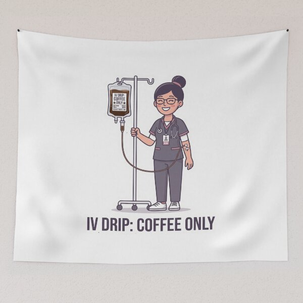 Item preview, IV Drip Coffee Only Funny Nurse designed and sold by NurseMood.