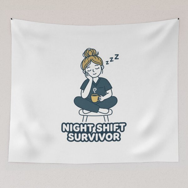 Item preview, Night Shift Survivor Funny Nurse designed and sold by NurseMood.