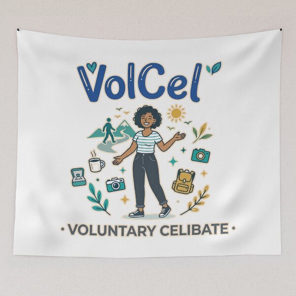 Item preview, Vol Cel – Voluntary Celibate Minimalist Statement T-Shirt designed and sold by RvinJo8.