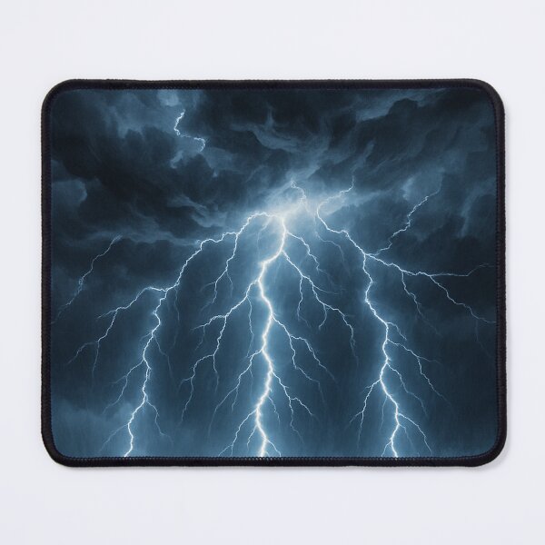 Item preview, Powerful Blue Lightning Strike in Night Sky designed and sold by MJMVisuals.
