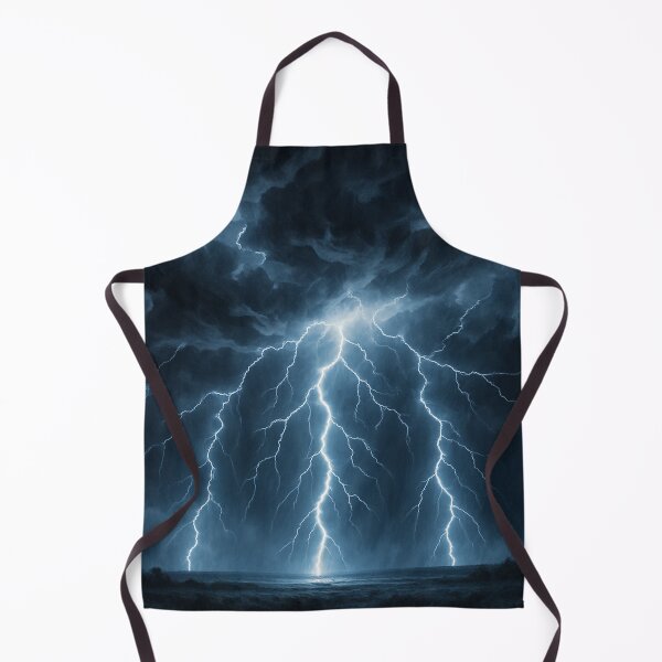 Item preview, Powerful Blue Lightning Strike in Night Sky designed and sold by MJMVisuals.