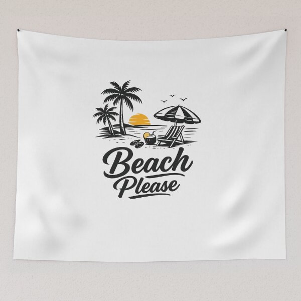 Aperçu de l'œuvre T-shirt essentiel Beach Please créée et vendue par SoftSproutstu.