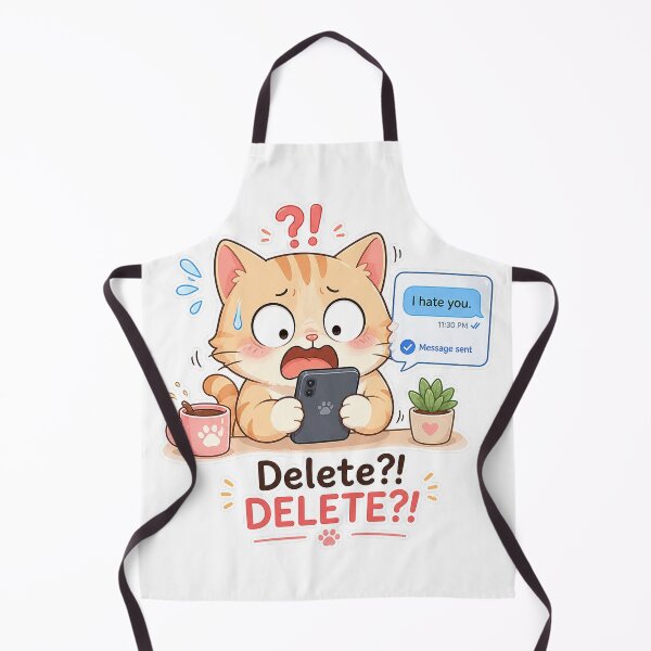 Item preview, Cat Wrong Message Delete Delete Social Panic Moment designed and sold by Sadia  Jannat.