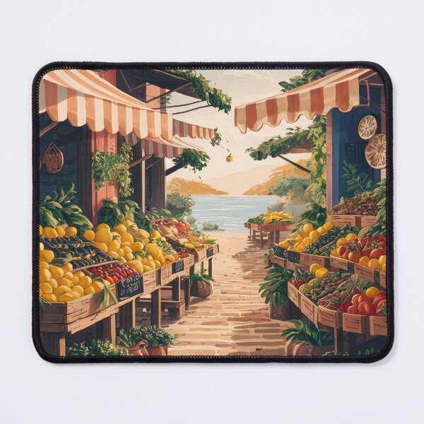 Item preview, Mediterranean Farmers Market Poster – Vintage Lemon Fruit Travel Art designed and sold by Tamas Das.