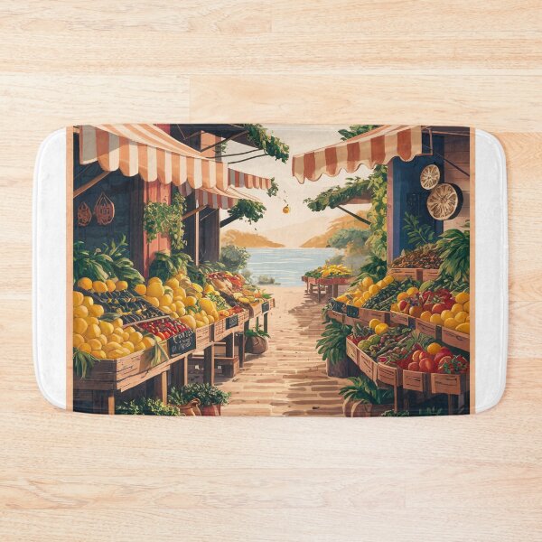 Item preview, Mediterranean Farmers Market Poster – Vintage Lemon Fruit Travel Art designed and sold by Tamas Das.