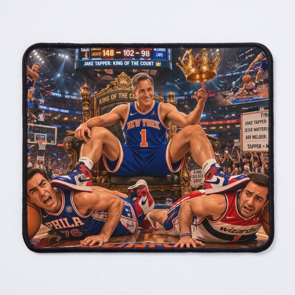 Item preview, Cable Anchors Basketball Showdown: Jake Tapper, Jesse Watters, Ari Melber designed and sold by Uniqueartai.