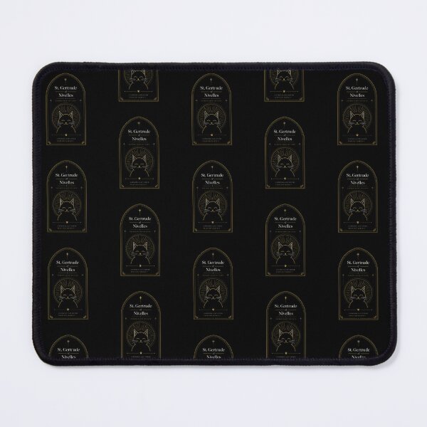 Item preview, Catholic Cat Lover St. Gertrude of Nivelles – Religious Cat Art designed and sold by SillentDesign.