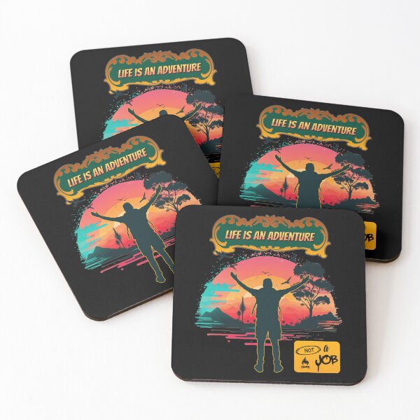 Item preview, Life Is An Adventure Not A Job - Sunset Wanderlust designed and sold by HoshisWorld2018.