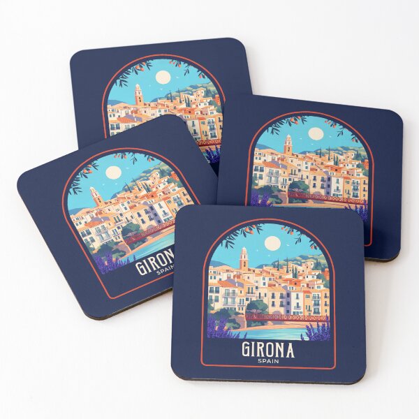 Item preview, Girona Vintage Travel Illustration designed and sold by HomeLivingCo.