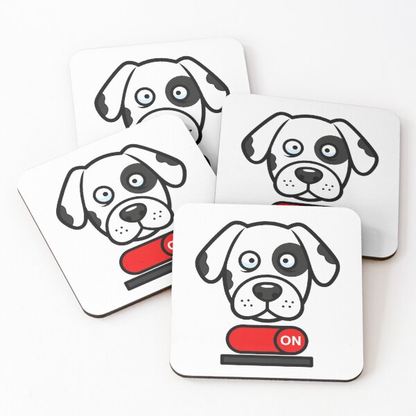 Item preview, Dog Head ON Switch Cartoon Illustration designed and sold by AbanoubStore.