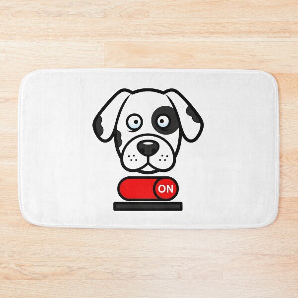 Item preview, Dog Head ON Switch Cartoon Illustration designed and sold by AbanoubStore.