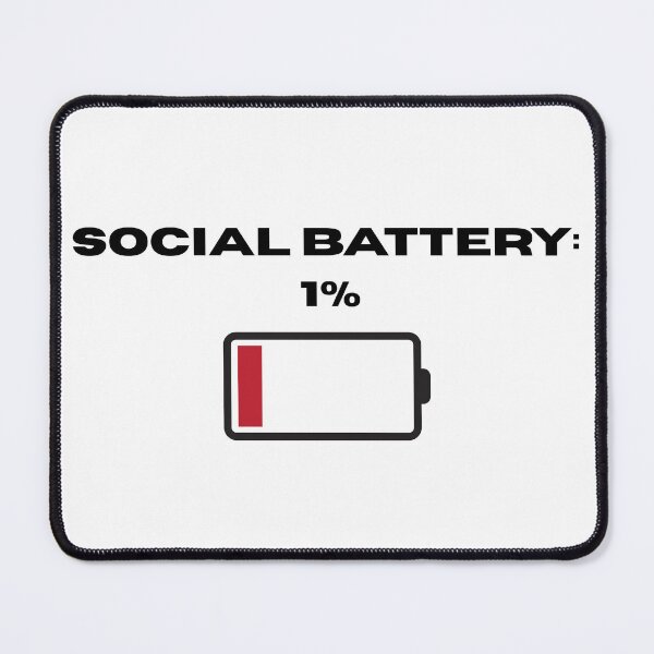 Item preview, Social Battery Low Introvert Funny Design designed and sold by livelife3.
