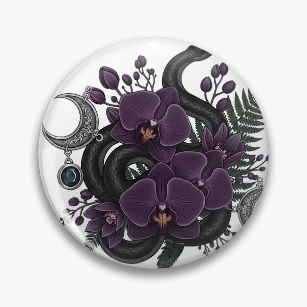 Artikelvorschau, Geschenk für die Schlange mit dunkler Orchidee entworfen und verkauft von IllumeInk.