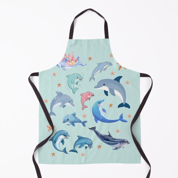 Item preview, Dolphin Ocean Pattern – Dolphins and starfish aesthetic blue design designed and sold by ColorNest Designs.