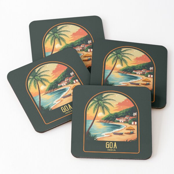 Item preview, Goa Vintage Travel Illustration designed and sold by HomeLivingCo.