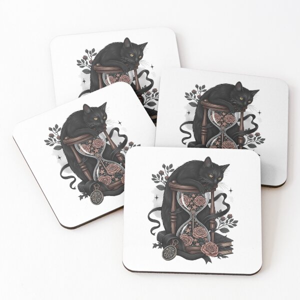 Item preview, Black Cat Hourglass Gift designed and sold by IllumeInk.