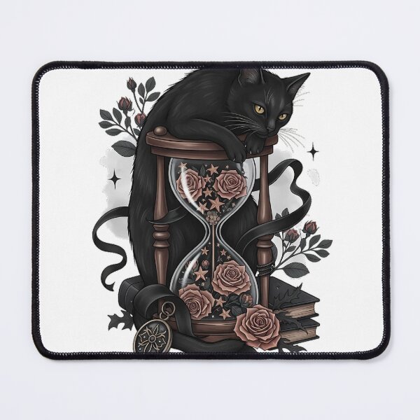 Item preview, Black Cat Hourglass Gift designed and sold by IllumeInk.