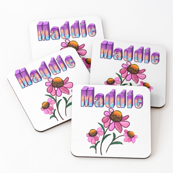 Item preview, Maddie Personalized Name Gift - pretty nature inspired botanical floral aesthetic Pink Echinacea flowers from the Garden designed and sold by Artonmytee.