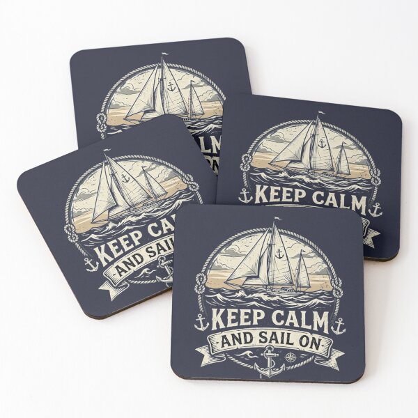 Item preview, Keep Calm and Sail On Vintage Nautical Sailboat Ocean Sailing Gift designed and sold by MWSailingClub.