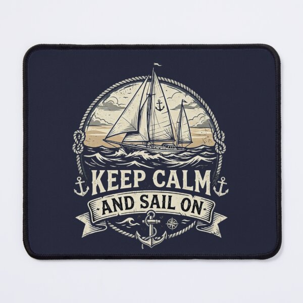 Item preview, Keep Calm and Sail On Vintage Nautical Sailboat Ocean Sailing Gift designed and sold by MWSailingClub.