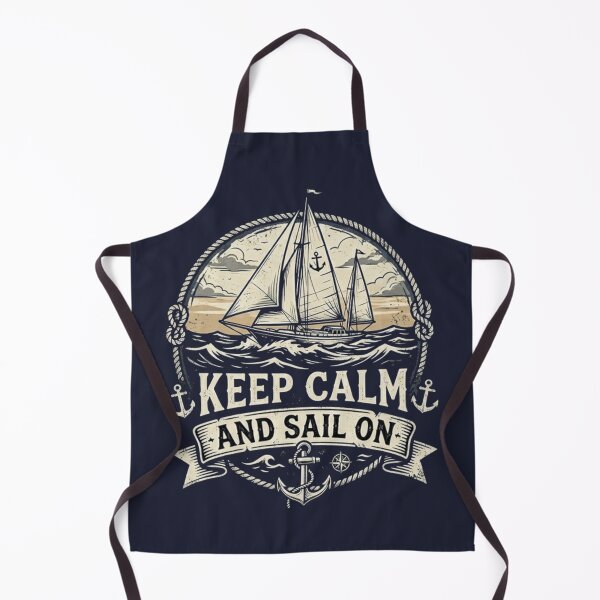 Item preview, Keep Calm and Sail On Vintage Nautical Sailboat Ocean Sailing Gift designed and sold by MWSailingClub.