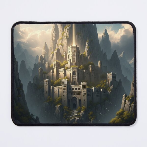 Item preview, Golden Citadel Atop Misty Mountain Peaks designed and sold by MJMVisuals.