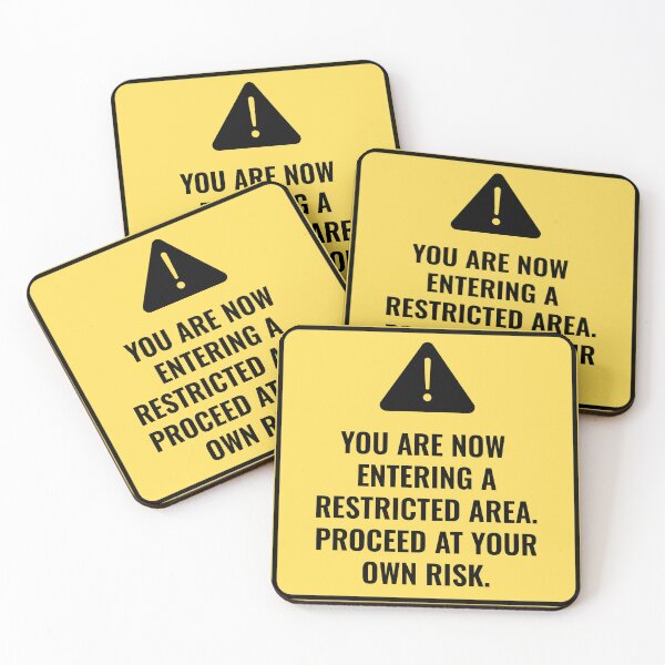 Item preview, Restricted Area | Safety Sign Sticker designed and sold by Minimal_Designs.