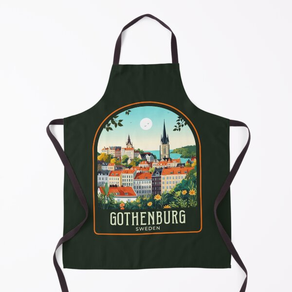 Item preview, Gothenburg Vintage Travel Illustration designed and sold by HomeLivingCo.