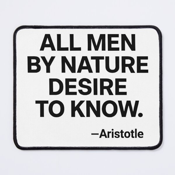 Item preview, Desire To Know Aristotle Knowledge Philosophy Quote Shirt (Black Font) designed and sold by TshirtsLabs.