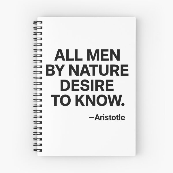 Item preview, Desire To Know Aristotle Knowledge Philosophy Quote Shirt (Black Font) designed and sold by TshirtsLabs.
