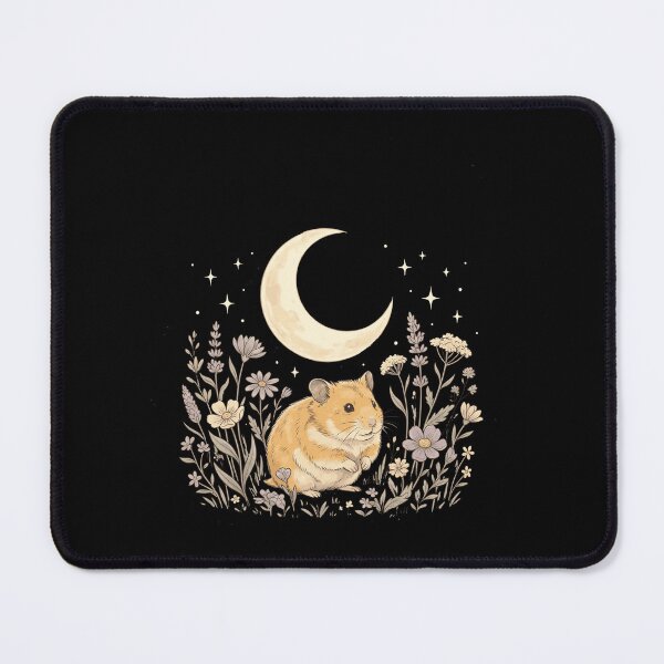 Item preview, Cute Hamster Moon Flowers - Aesthetic Moonchild Hamster Art  designed and sold by w66aboo.