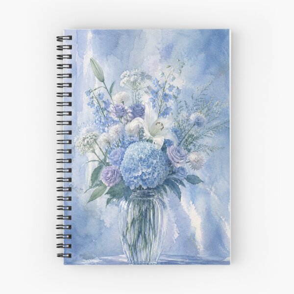 Item preview, Serene Blue Floral Watercolor Vase Poster designed and sold by SEIMEI2025.