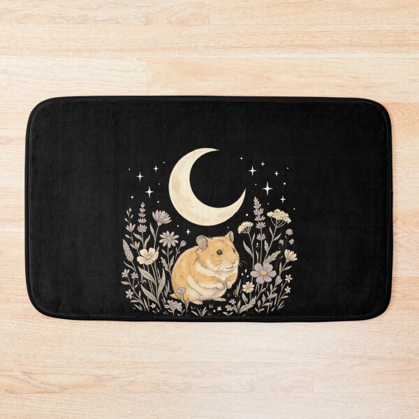 Item preview, Cute Hamster Moon Flowers - Aesthetic Moonchild Hamster Art  designed and sold by w66aboo.
