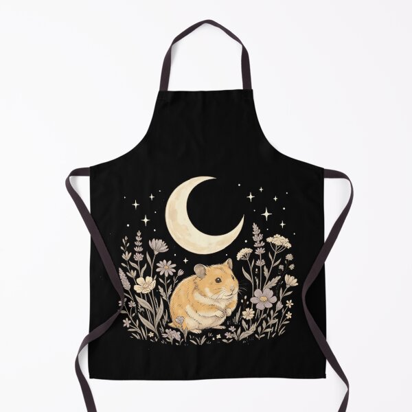 Item preview, Cute Hamster Moon Flowers - Aesthetic Moonchild Hamster Art  designed and sold by w66aboo.