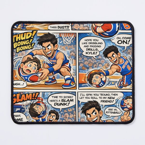 Item preview, Cartoon Comic Basketball Showdown: Nev Schulman vs. Kyle Rittenhouse designed and sold by Uniqueartai.