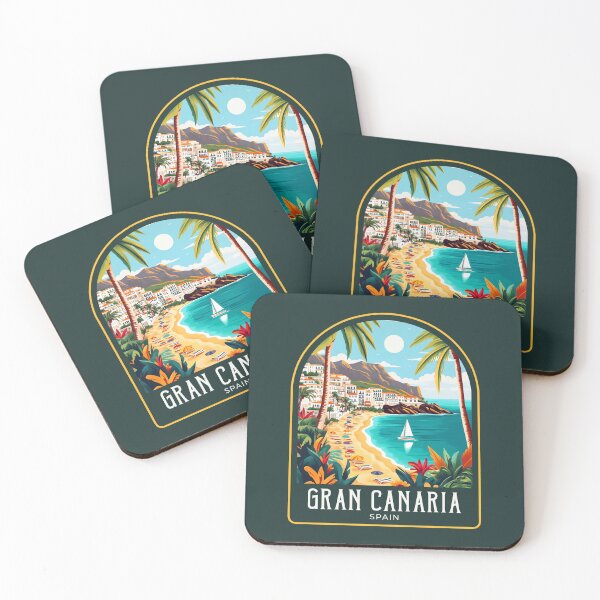 Item preview, Gran Canaria Vintage Travel Illustration designed and sold by HomeLivingCo.